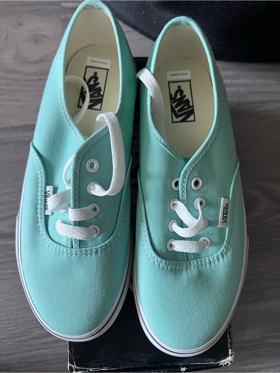 Vans Other - Vans Kids Low-Top Canvas Sneakers in Mint Green (Beach Glass)
